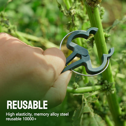 50 PCS Tomato Clips for Climbing Plants - Durable Plant Support Clips for Tomato, Cucumber, Flower, Squash Vine - 25 Large & 25 Small Clips Included