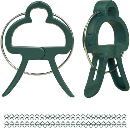 50 PCS Tomato Clips for Climbing Plants - Durable Plant Support Clips for Tomato, Cucumber, Flower, Squash Vine - 25 Large & 25 Small Clips Included