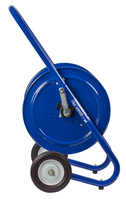 117-3-200-DM Hand Crank Dolly Hose Mount | Water Hose Cart with Wheels | Industrial Water Hose Reel Cart | Mobile Reel for Garden Hose | Fits 3/8'' x 200' Hose | 21” x 19” x 36.25”