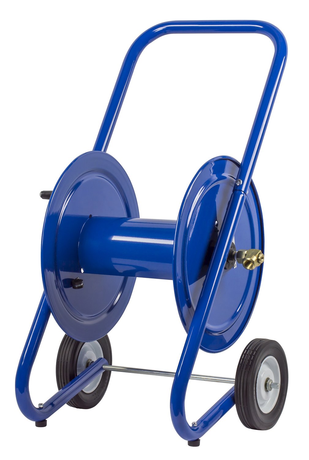 117-3-200-DM Hand Crank Dolly Hose Mount | Water Hose Cart with Wheels | Industrial Water Hose Reel Cart | Mobile Reel for Garden Hose | Fits 3/8'' x 200' Hose | 21” x 19” x 36.25”