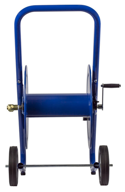 117-3-200-DM Hand Crank Dolly Hose Mount | Water Hose Cart with Wheels | Industrial Water Hose Reel Cart | Mobile Reel for Garden Hose | Fits 3/8'' x 200' Hose | 21” x 19” x 36.25”