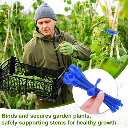 6-Pack Adjustable Plant Ties, 6inch/15.24cm Silicone Flexible Multi-Function Sturdy Garden Twist Tie for Plant Support/Tree/Shrub/Vine, Reusable Support Twine [Green]