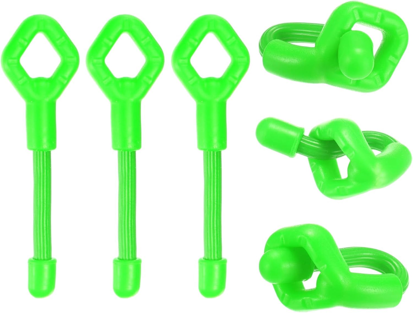 6-Pack Adjustable Plant Ties, 6inch/15.24cm Silicone Flexible Multi-Function Sturdy Garden Twist Tie for Plant Support/Tree/Shrub/Vine, Reusable Support Twine [Green]