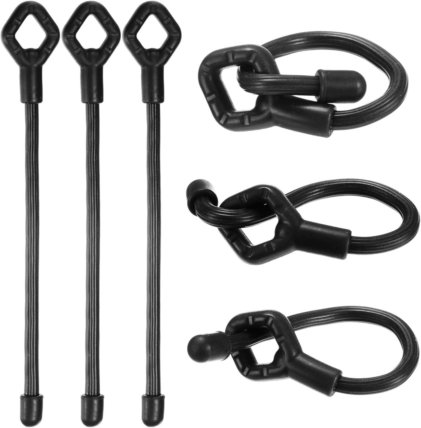 6-Pack Adjustable Plant Ties, 6inch/15.24cm Silicone Flexible Multi-Function Sturdy Garden Twist Tie for Plant Support/Tree/Shrub/Vine, Reusable Support Twine [Green]