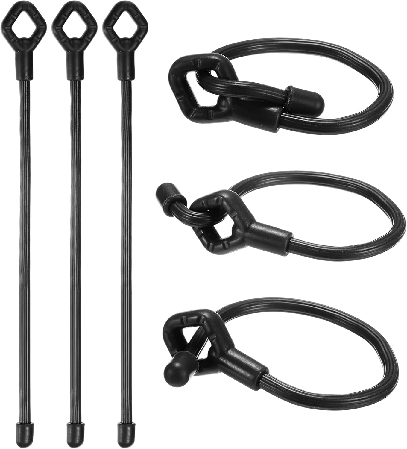 6-Pack Adjustable Plant Ties, 6inch/15.24cm Silicone Flexible Multi-Function Sturdy Garden Twist Tie for Plant Support/Tree/Shrub/Vine, Reusable Support Twine [Green]