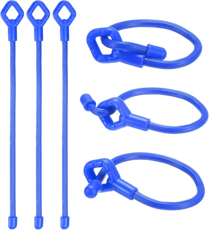 6-Pack Adjustable Plant Ties, 6inch/15.24cm Silicone Flexible Multi-Function Sturdy Garden Twist Tie for Plant Support/Tree/Shrub/Vine, Reusable Support Twine [Green]