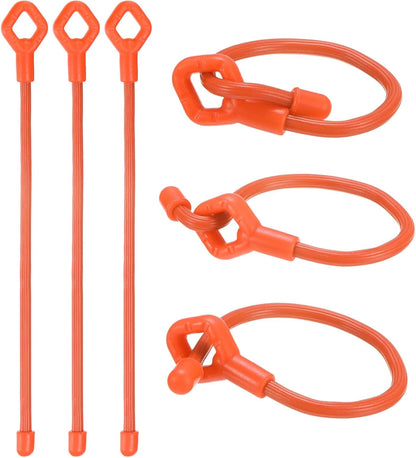 6-Pack Adjustable Plant Ties, 6inch/15.24cm Silicone Flexible Multi-Function Sturdy Garden Twist Tie for Plant Support/Tree/Shrub/Vine, Reusable Support Twine [Green]