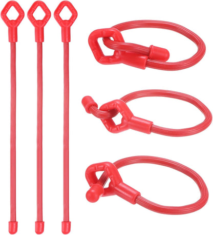 6-Pack Adjustable Plant Ties, 6inch/15.24cm Silicone Flexible Multi-Function Sturdy Garden Twist Tie for Plant Support/Tree/Shrub/Vine, Reusable Support Twine [Green]