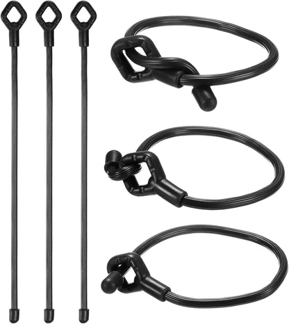 6-Pack Adjustable Plant Ties, 6inch/15.24cm Silicone Flexible Multi-Function Sturdy Garden Twist Tie for Plant Support/Tree/Shrub/Vine, Reusable Support Twine [Green]