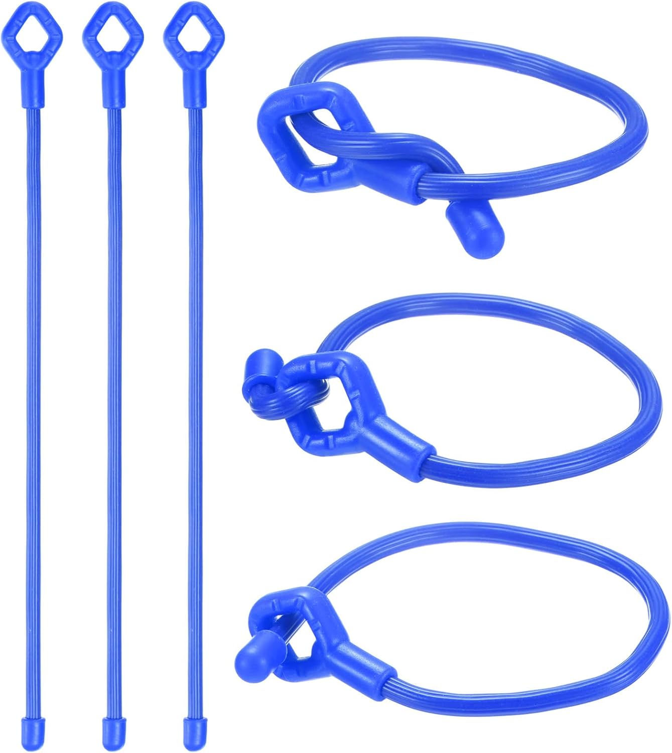 6-Pack Adjustable Plant Ties, 6inch/15.24cm Silicone Flexible Multi-Function Sturdy Garden Twist Tie for Plant Support/Tree/Shrub/Vine, Reusable Support Twine [Green]