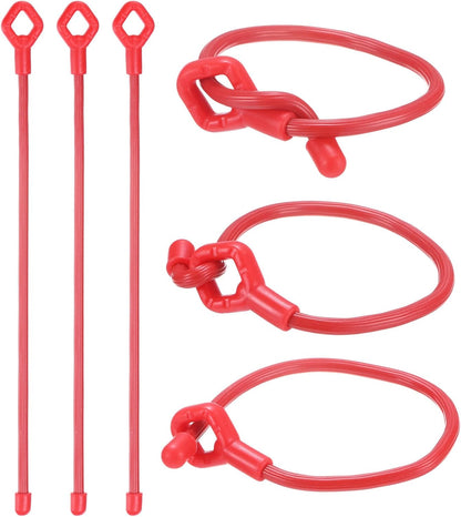 6-Pack Adjustable Plant Ties, 6inch/15.24cm Silicone Flexible Multi-Function Sturdy Garden Twist Tie for Plant Support/Tree/Shrub/Vine, Reusable Support Twine [Green]