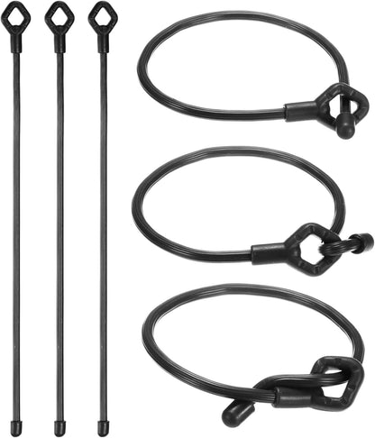 6-Pack Adjustable Plant Ties, 6inch/15.24cm Silicone Flexible Multi-Function Sturdy Garden Twist Tie for Plant Support/Tree/Shrub/Vine, Reusable Support Twine [Green]