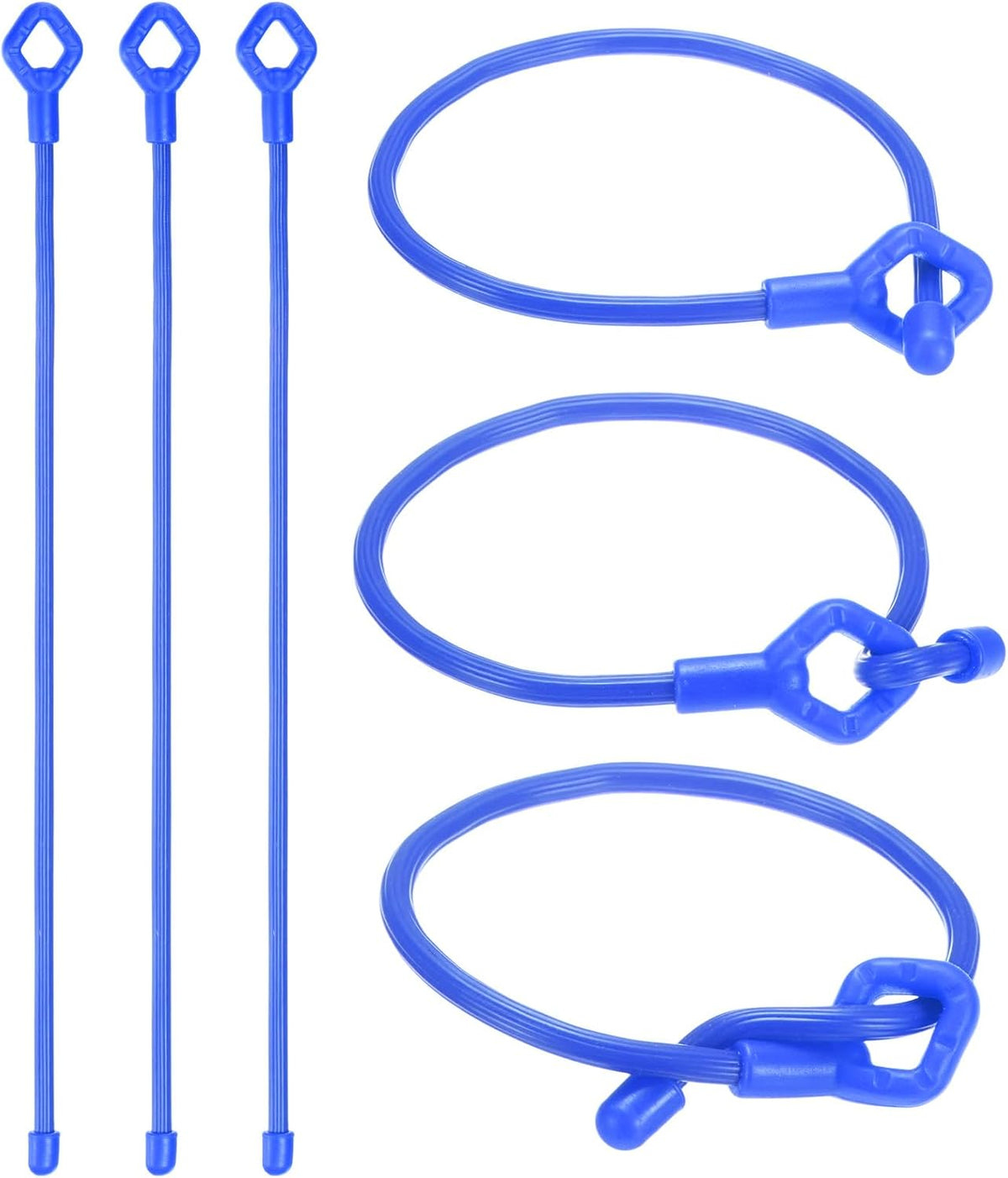 6-Pack Adjustable Plant Ties, 6inch/15.24cm Silicone Flexible Multi-Function Sturdy Garden Twist Tie for Plant Support/Tree/Shrub/Vine, Reusable Support Twine [Green]