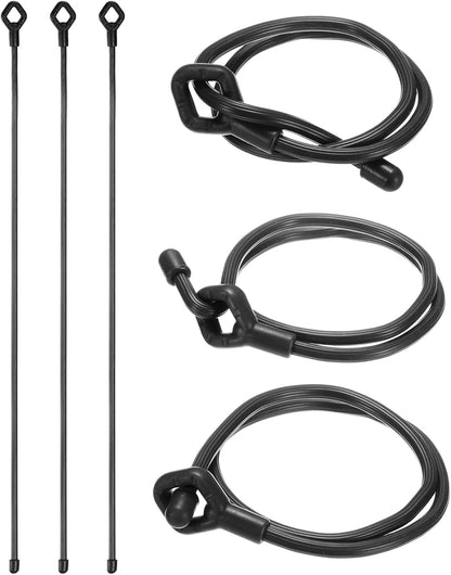 6-Pack Adjustable Plant Ties, 6inch/15.24cm Silicone Flexible Multi-Function Sturdy Garden Twist Tie for Plant Support/Tree/Shrub/Vine, Reusable Support Twine [Green]