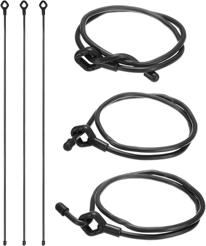 6-Pack Adjustable Plant Ties, 6inch/15.24cm Silicone Flexible Multi-Function Sturdy Garden Twist Tie for Plant Support/Tree/Shrub/Vine, Reusable Support Twine [Green]