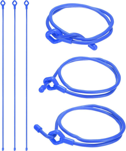 6-Pack Adjustable Plant Ties, 6inch/15.24cm Silicone Flexible Multi-Function Sturdy Garden Twist Tie for Plant Support/Tree/Shrub/Vine, Reusable Support Twine [Green]