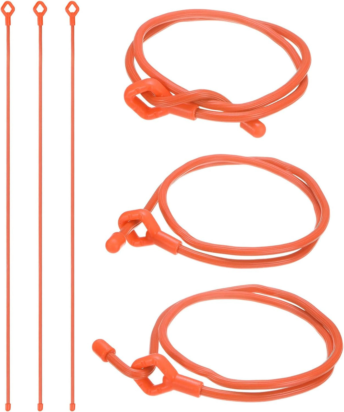 6-Pack Adjustable Plant Ties, 6inch/15.24cm Silicone Flexible Multi-Function Sturdy Garden Twist Tie for Plant Support/Tree/Shrub/Vine, Reusable Support Twine [Green]
