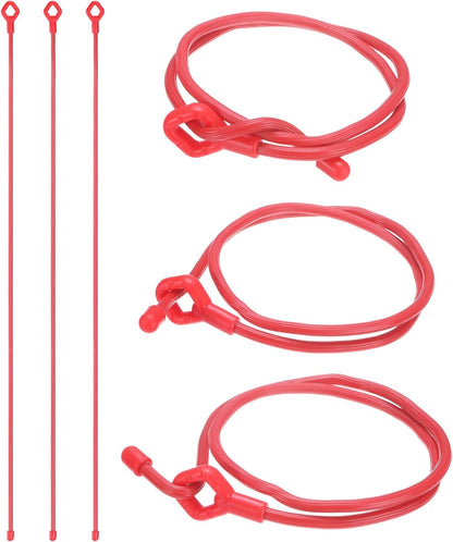 6-Pack Adjustable Plant Ties, 6inch/15.24cm Silicone Flexible Multi-Function Sturdy Garden Twist Tie for Plant Support/Tree/Shrub/Vine, Reusable Support Twine [Green]