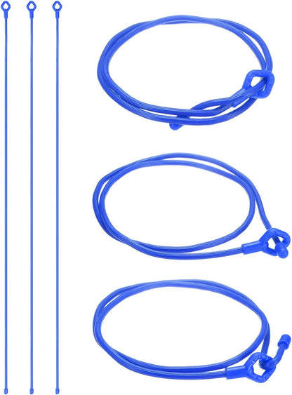 6-Pack Adjustable Plant Ties, 6inch/15.24cm Silicone Flexible Multi-Function Sturdy Garden Twist Tie for Plant Support/Tree/Shrub/Vine, Reusable Support Twine [Green]