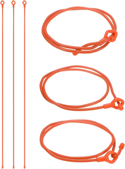 6-Pack Adjustable Plant Ties, 6inch/15.24cm Silicone Flexible Multi-Function Sturdy Garden Twist Tie for Plant Support/Tree/Shrub/Vine, Reusable Support Twine [Green]
