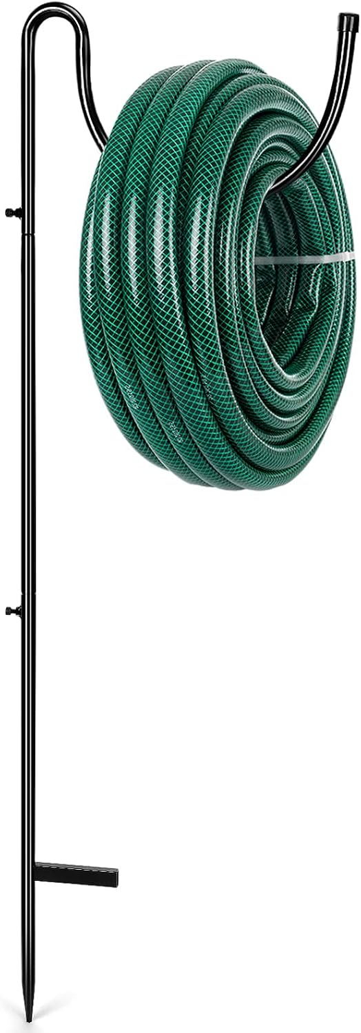 Metal Outdoor Hose Holder, Black