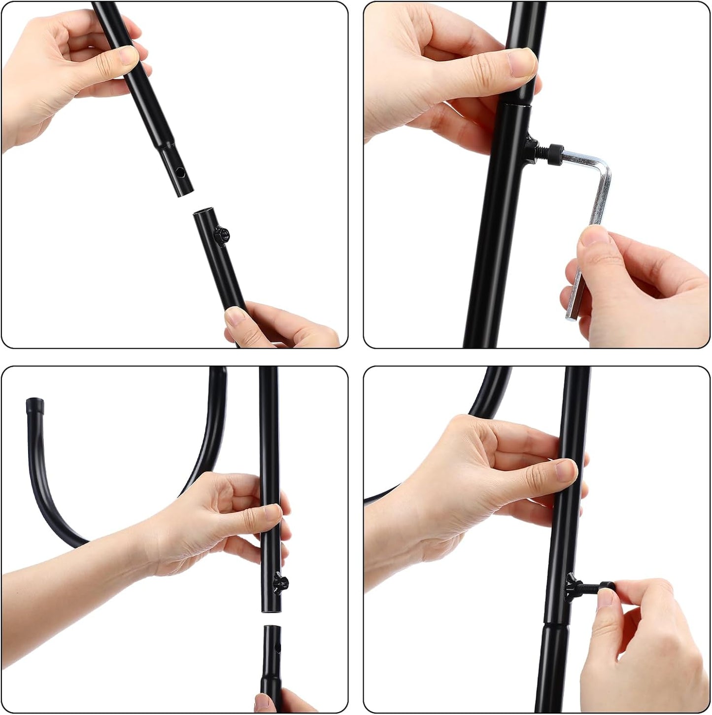 Metal Outdoor Hose Holder, Black
