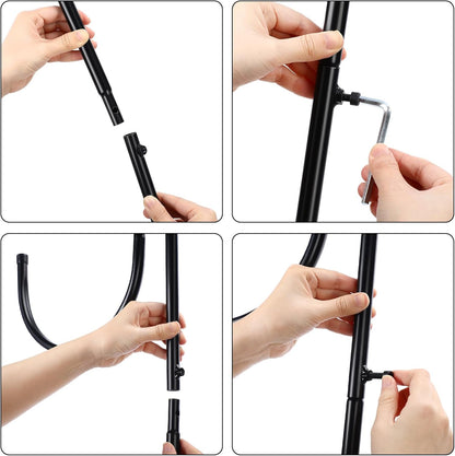 Metal Outdoor Hose Holder, Black