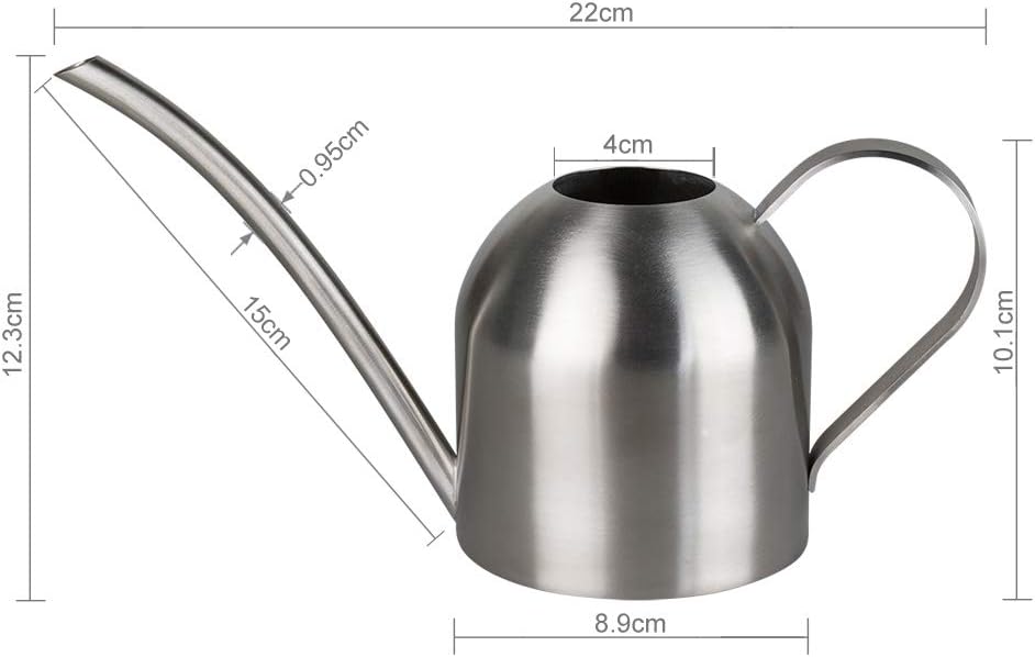 Watering Can for Indoor Plants, 30oz Long Spout Stainless Steel