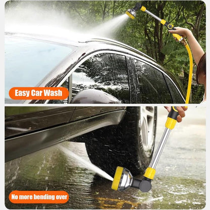 Watering Wand, Long Metal Spray Lance Garden Watering Wand 8 Adjustable Modes Spray Nozzle 180° Rotating for Hanging Basket Cleaning, Plants Watering, Car Washing, Pet Bathing 48 cm