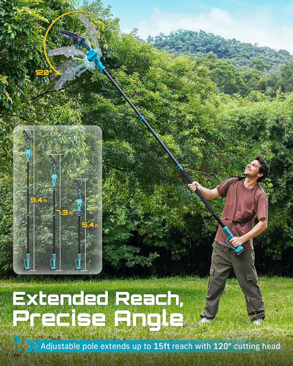 2-in-1 Electric Pole Saws for Tree Trimming