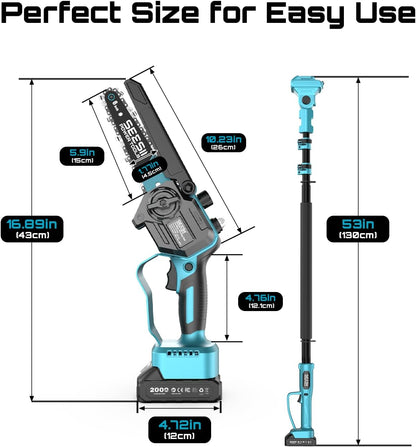 2-in-1 Electric Pole Saws for Tree Trimming