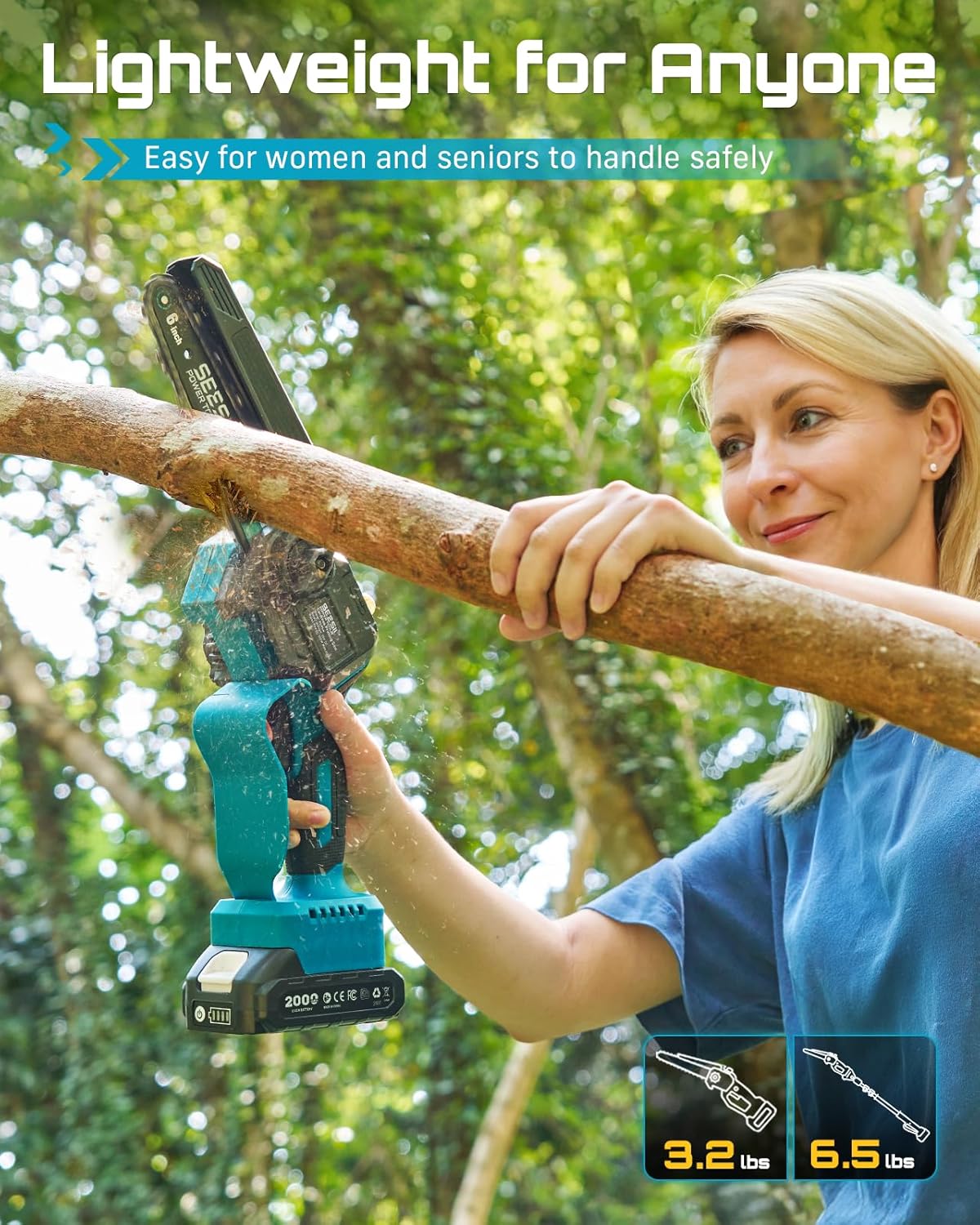 2-in-1 Electric Pole Saws for Tree Trimming