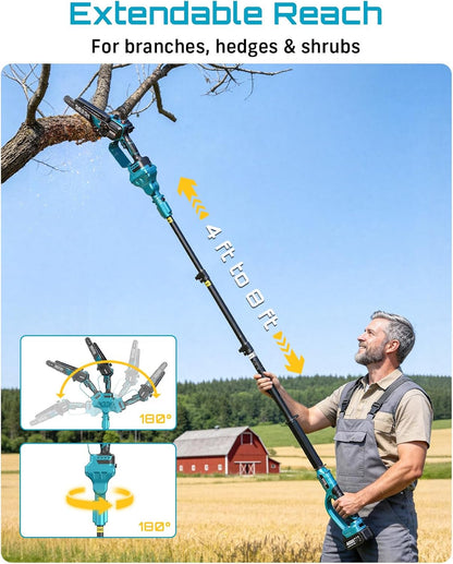 2-in-1 Electric Pole Saws for Tree Trimming