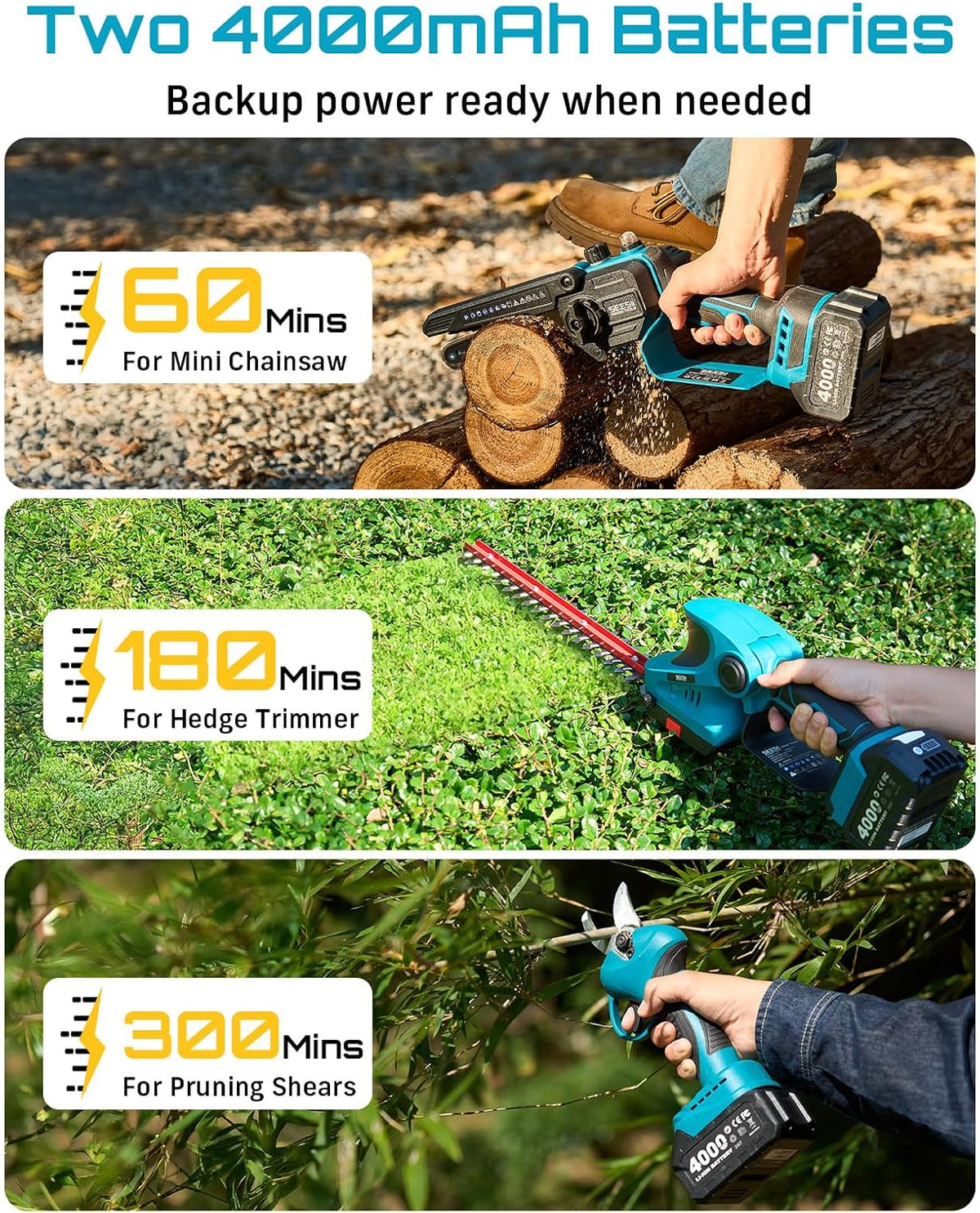 2-in-1 Electric Pole Saws for Tree Trimming