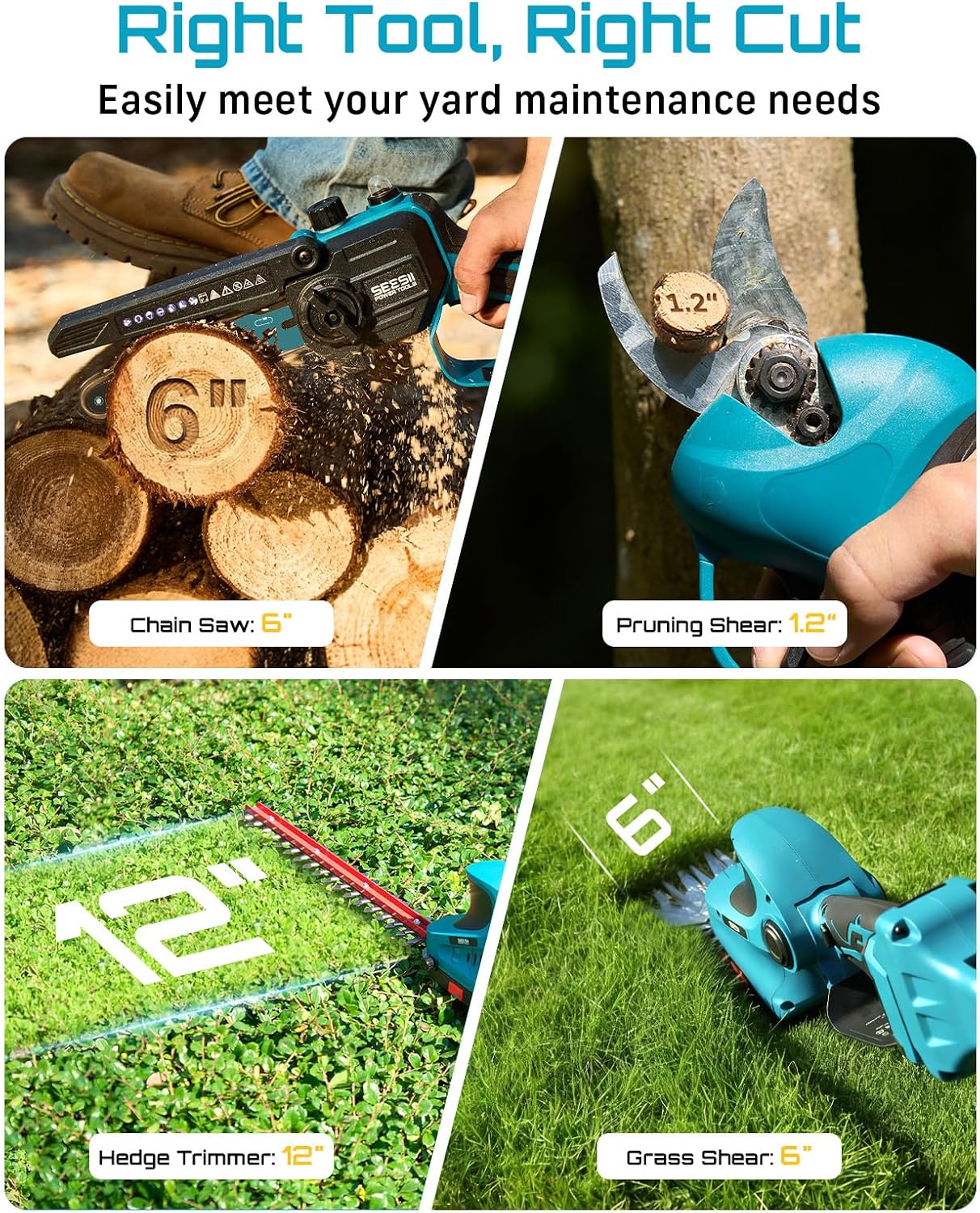 2-in-1 Electric Pole Saws for Tree Trimming