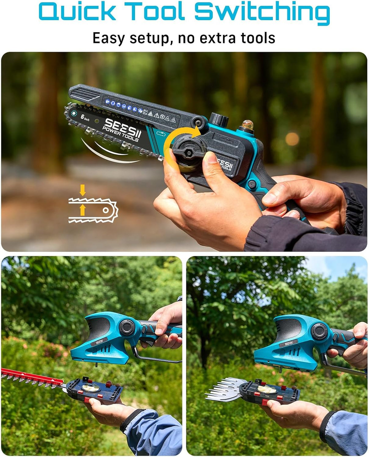 2-in-1 Electric Pole Saws for Tree Trimming