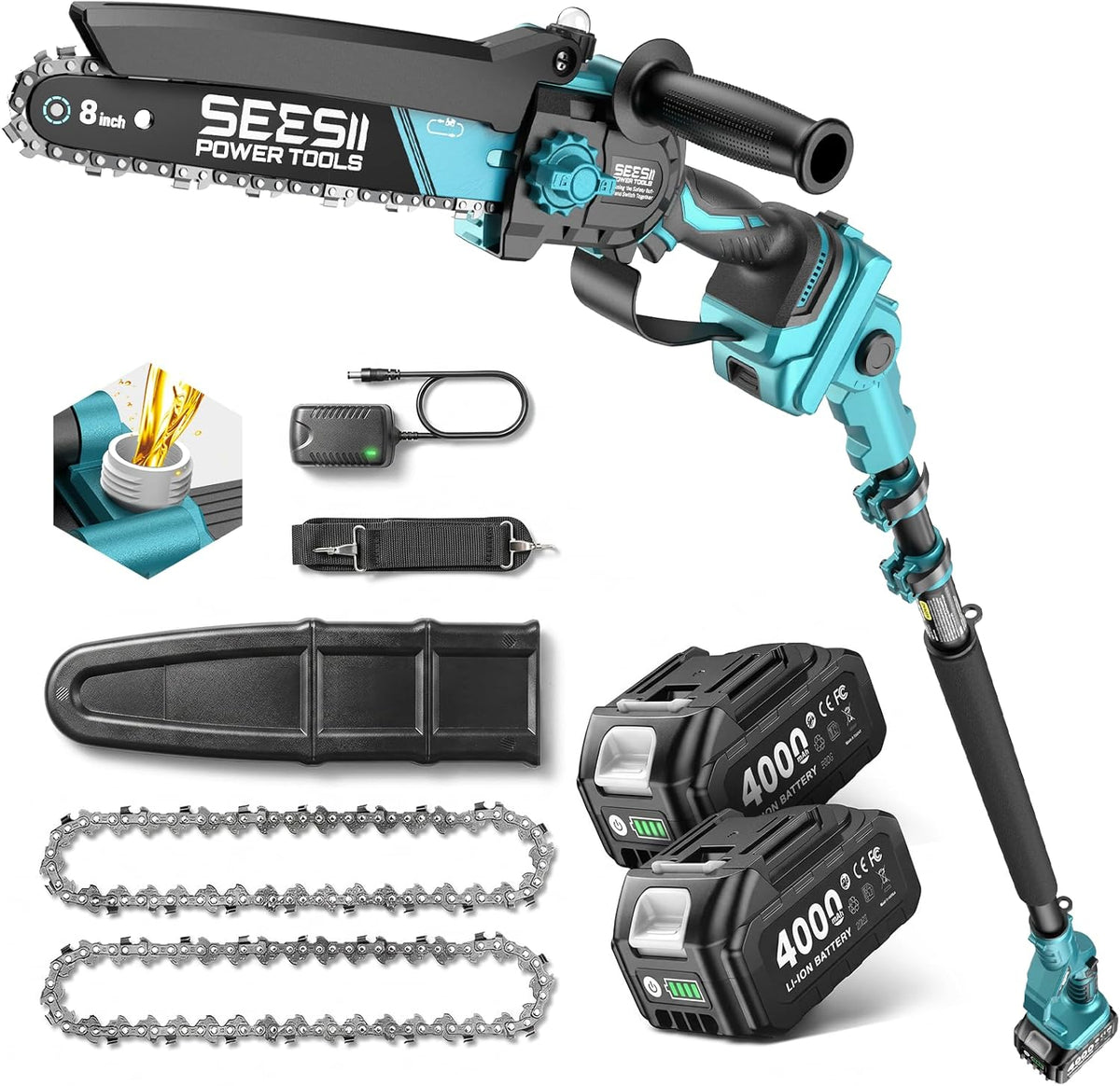 2-in-1 Electric Pole Saws for Tree Trimming