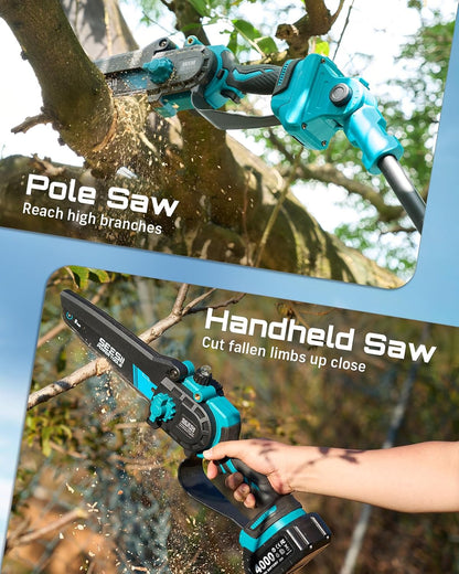 2-in-1 Electric Pole Saws for Tree Trimming