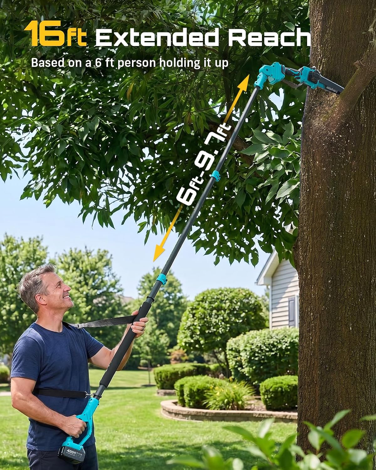 2-in-1 Electric Pole Saws for Tree Trimming