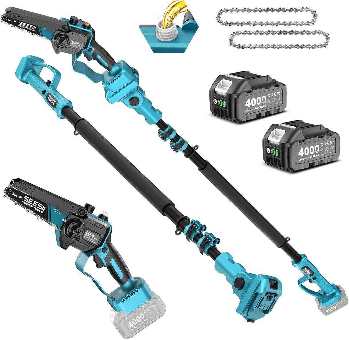 2-in-1 Electric Pole Saws for Tree Trimming