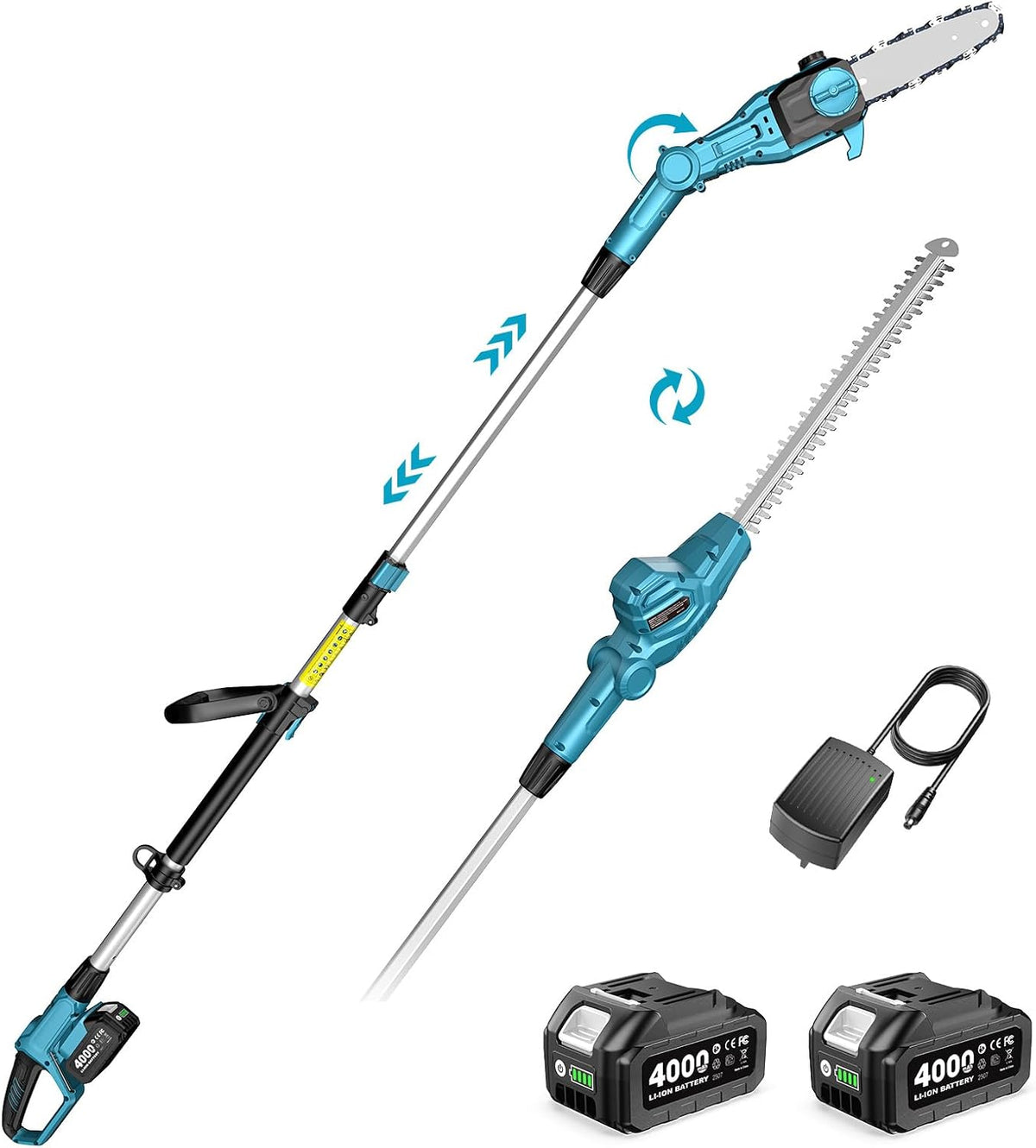 2-in-1 Electric Pole Saws for Tree Trimming