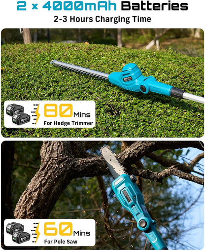 2-in-1 Electric Pole Saws for Tree Trimming