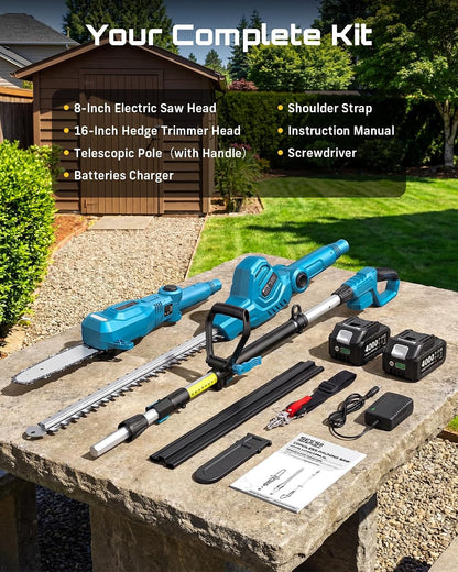2-in-1 Electric Pole Saws for Tree Trimming