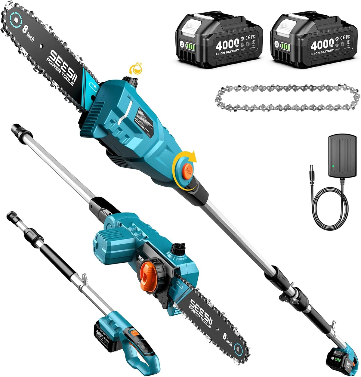 2-in-1 Electric Pole Saws for Tree Trimming