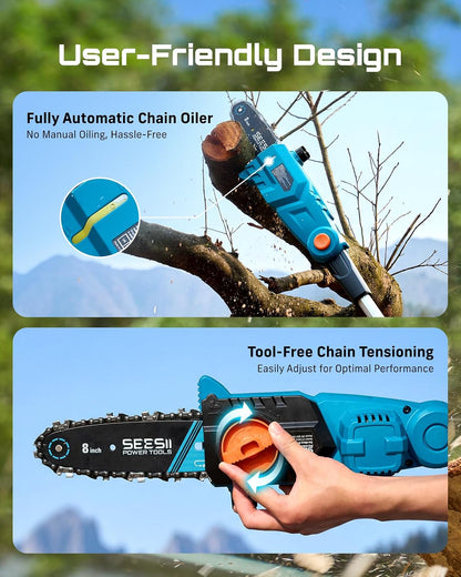 2-in-1 Electric Pole Saws for Tree Trimming