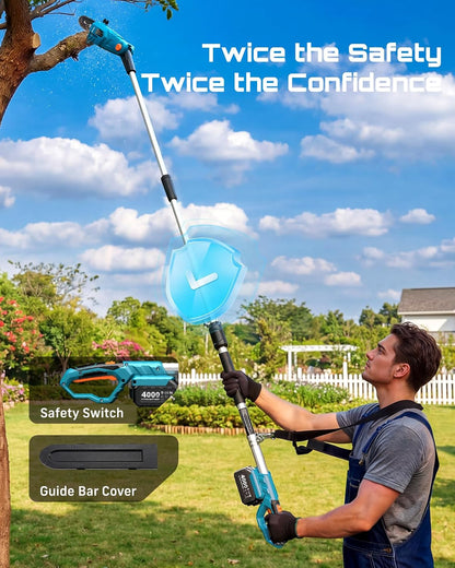 2-in-1 Electric Pole Saws for Tree Trimming
