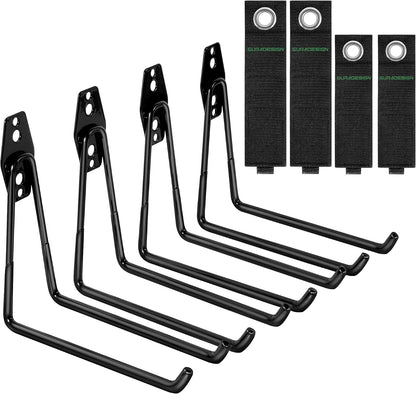 8-Pack Heavy Duty Bike Hook, Loading Capacity 100 LBS, 6 inch, Bike Hooks for Garage Wall and Garage Ceiling
