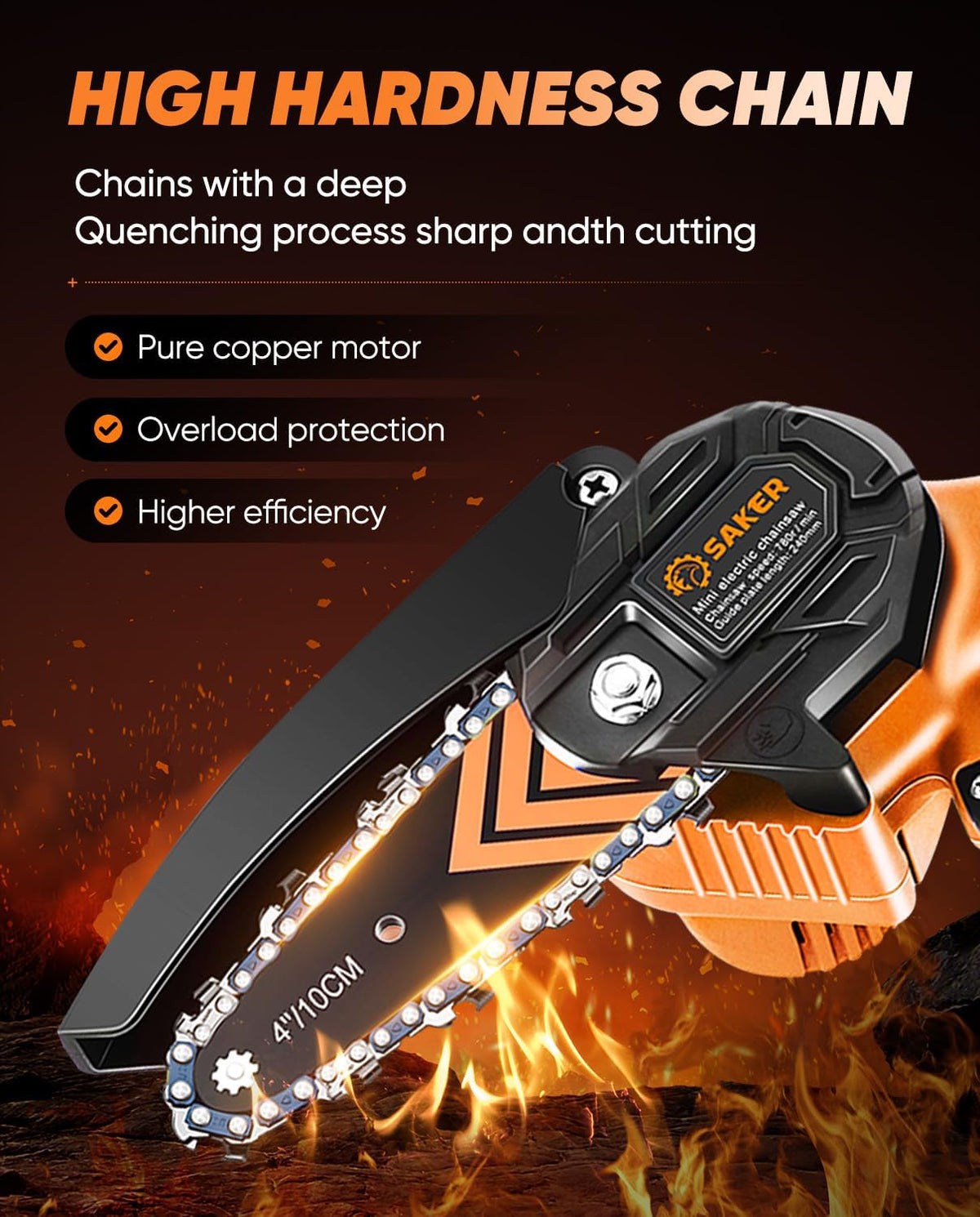 Mini Chainsaw Cordless,Portable Electric Chain Saw