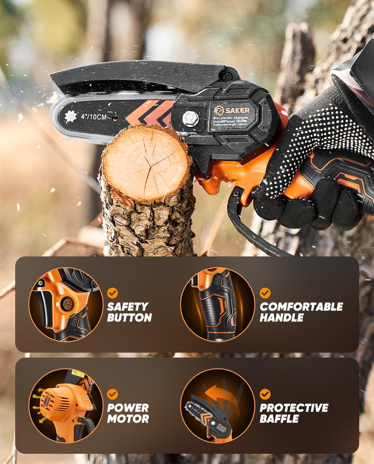 Mini Chainsaw Cordless,Portable Electric Chain Saw