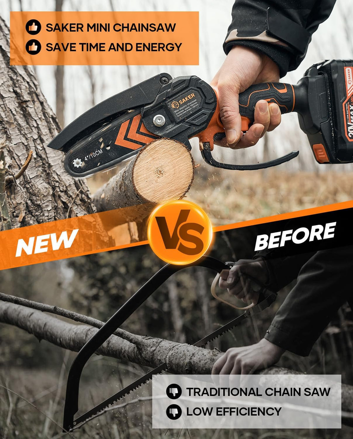 Mini Chainsaw Cordless,Portable Electric Chain Saw